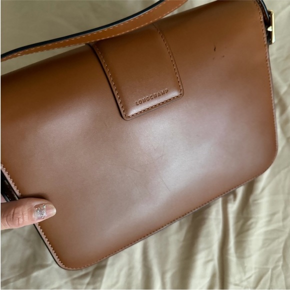 Longchamp Tan Leather Crossbody Bag - Picture 9 of 13